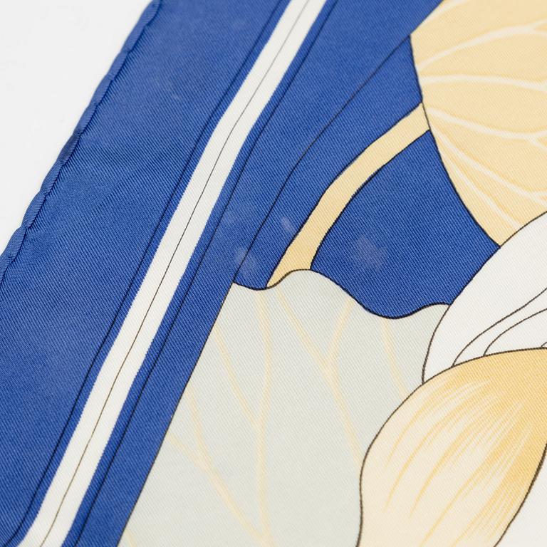 Hermès, a 'Fleur de lotus' silk scarf.