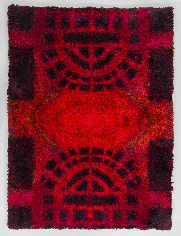 Ritva Puotila, rya / ryamatta, modell för Finnrya. Ca 170 x 130 cm.