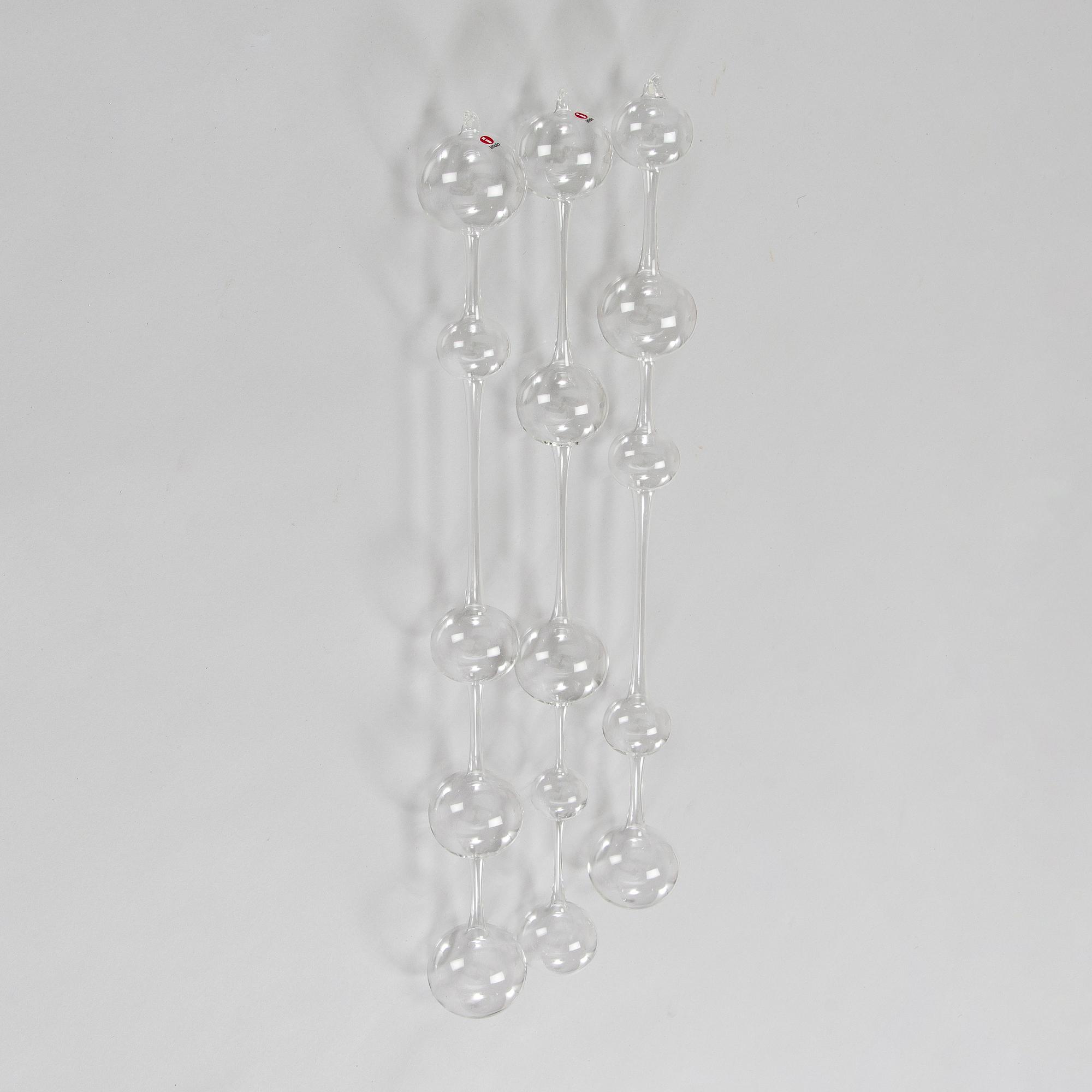 Kaj Franck, 3 delar, glas "Morning in Athens", Nuutajärvi Notsjö formgiven 1954. Iittala 2000-tal.