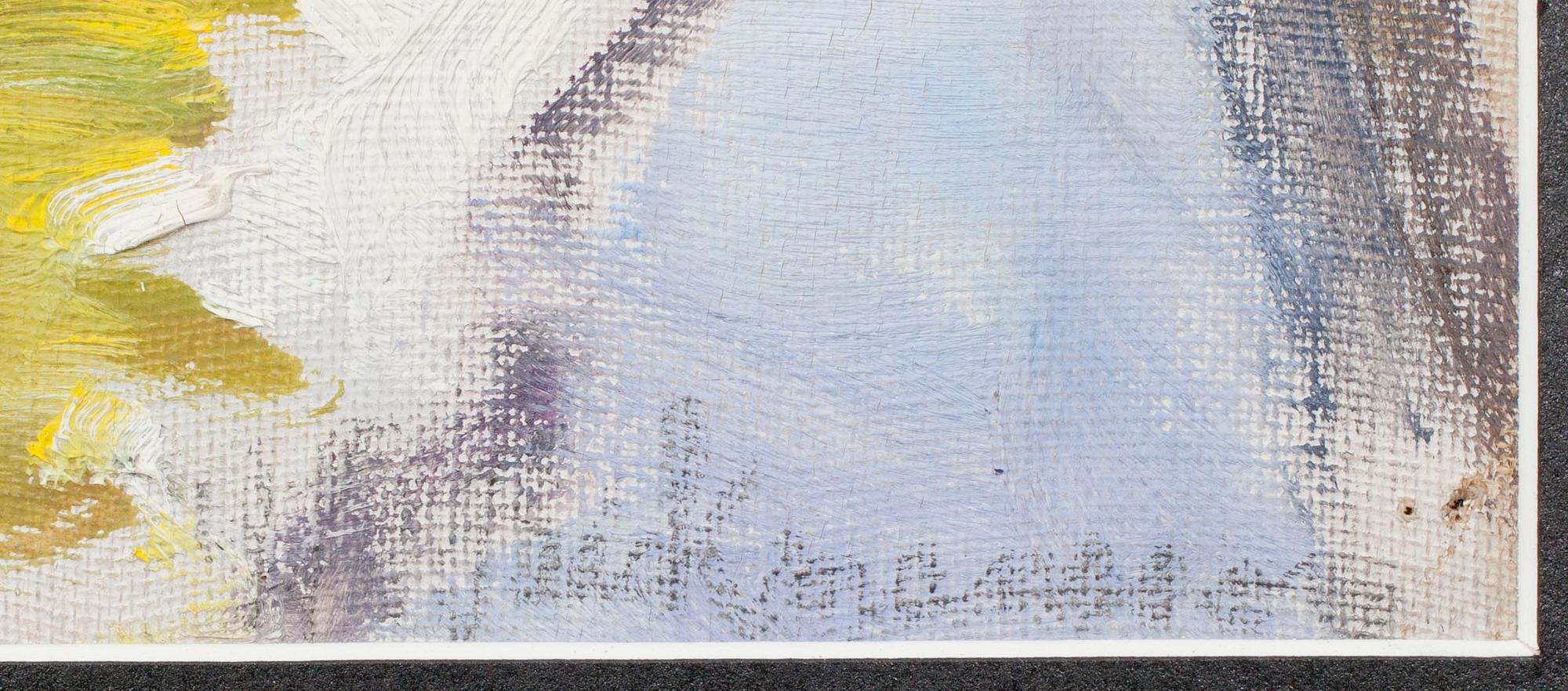 HUGO BACKMANSSON (FINLAND), olja på skiva, sign.