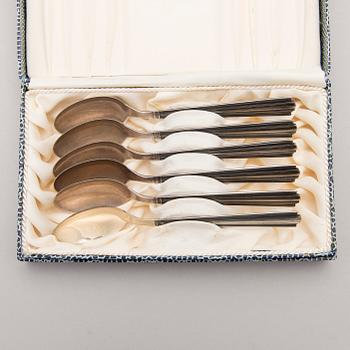 A 21-piece set of 1960s 'Margit' Finnish silver (916) flatware by Hopeakeskus Oy, Helsinki.