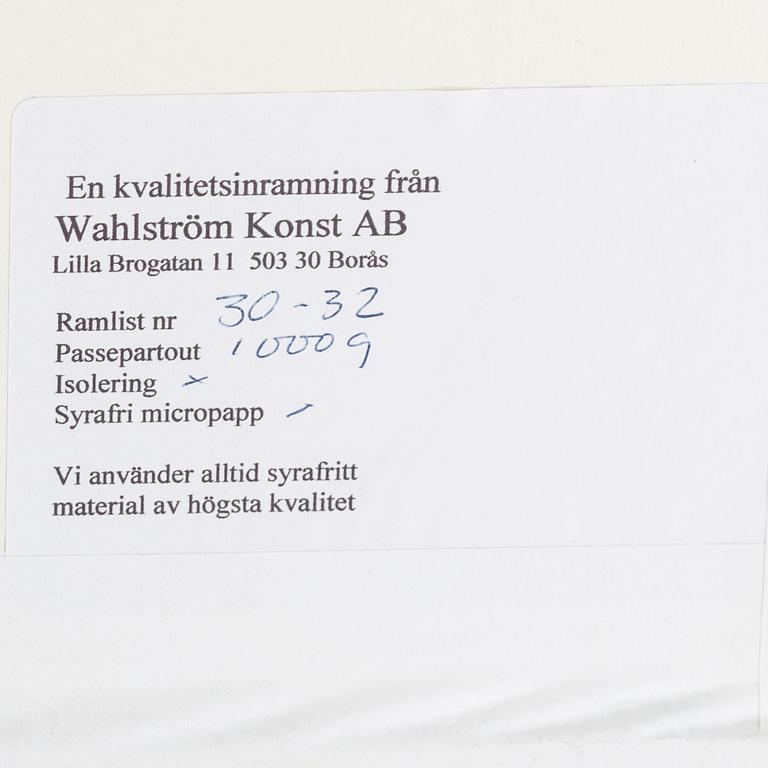 Eva Klasson, photograph signed on verso.