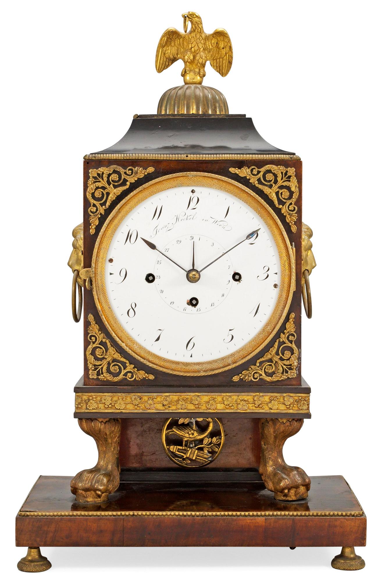 An Austrian Empire mantel clock.