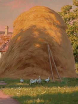 Johan Krouthén, Farmhouse and haystack.