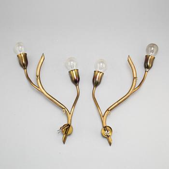 a pair of mid 20th century wall lamps.