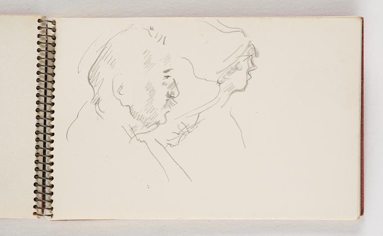 Lotte Laserstein, 10 små skissblock med teckningar.