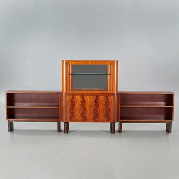 Two 1930s shelves and one drawer, designed by Andreas Aasheim for A. Huseby & Co A/S.