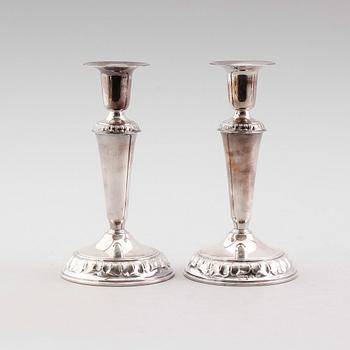 LJUSSTAKAR, 1 par, silver, GAB, 1962.
