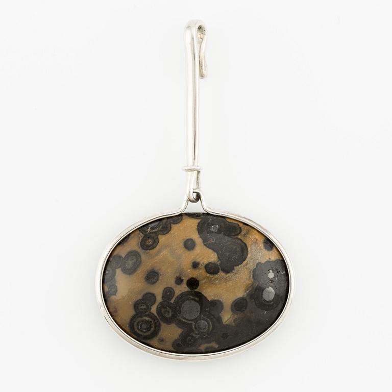 Vivianna Torun Bülow-Hübe, A sterling silver pendant with fossilised coral, Jakarta.