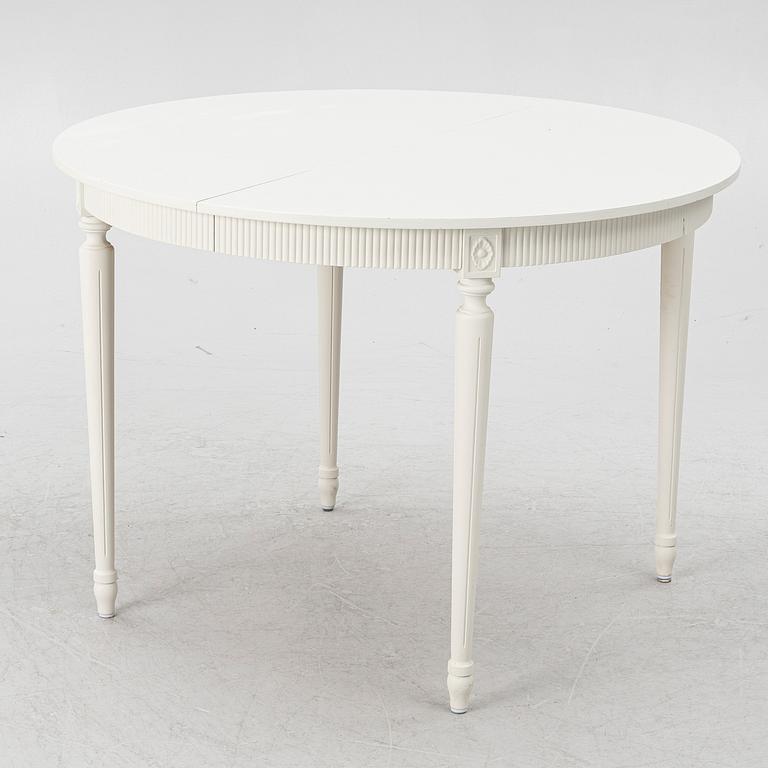 A Gustavian style table, second half of the 20th century.