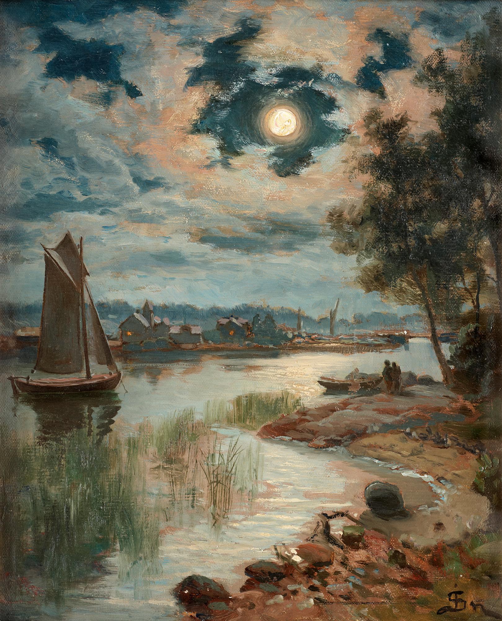 Johan Jacob Silvén, "Månsken", Moonlight, from the western archipelago of Karlskrona.