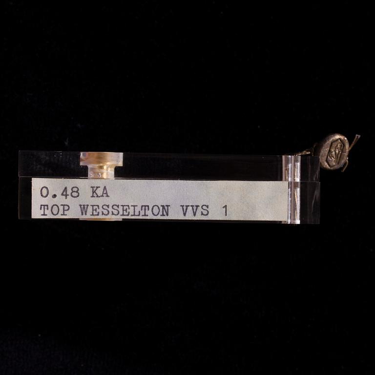 DIAMANT, briljantslipad 0,48 ct F-G (Top Wesselton) / VVS1.