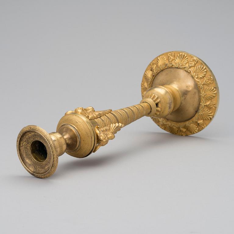 A RUSSIAN CANDLESTICK, ormolu, Moscow ca 1820.