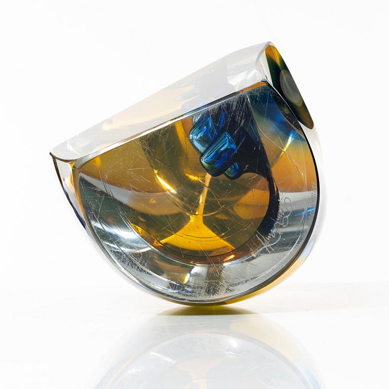 Göran Wärff, unik skulptur, glas, Kosta Boda.