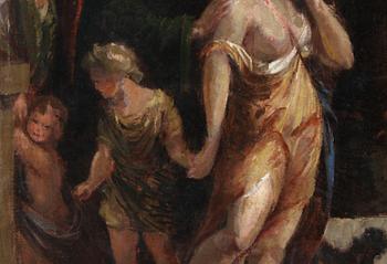 OKÄND KONSTNÄR, olja på duk, 1800-tal.