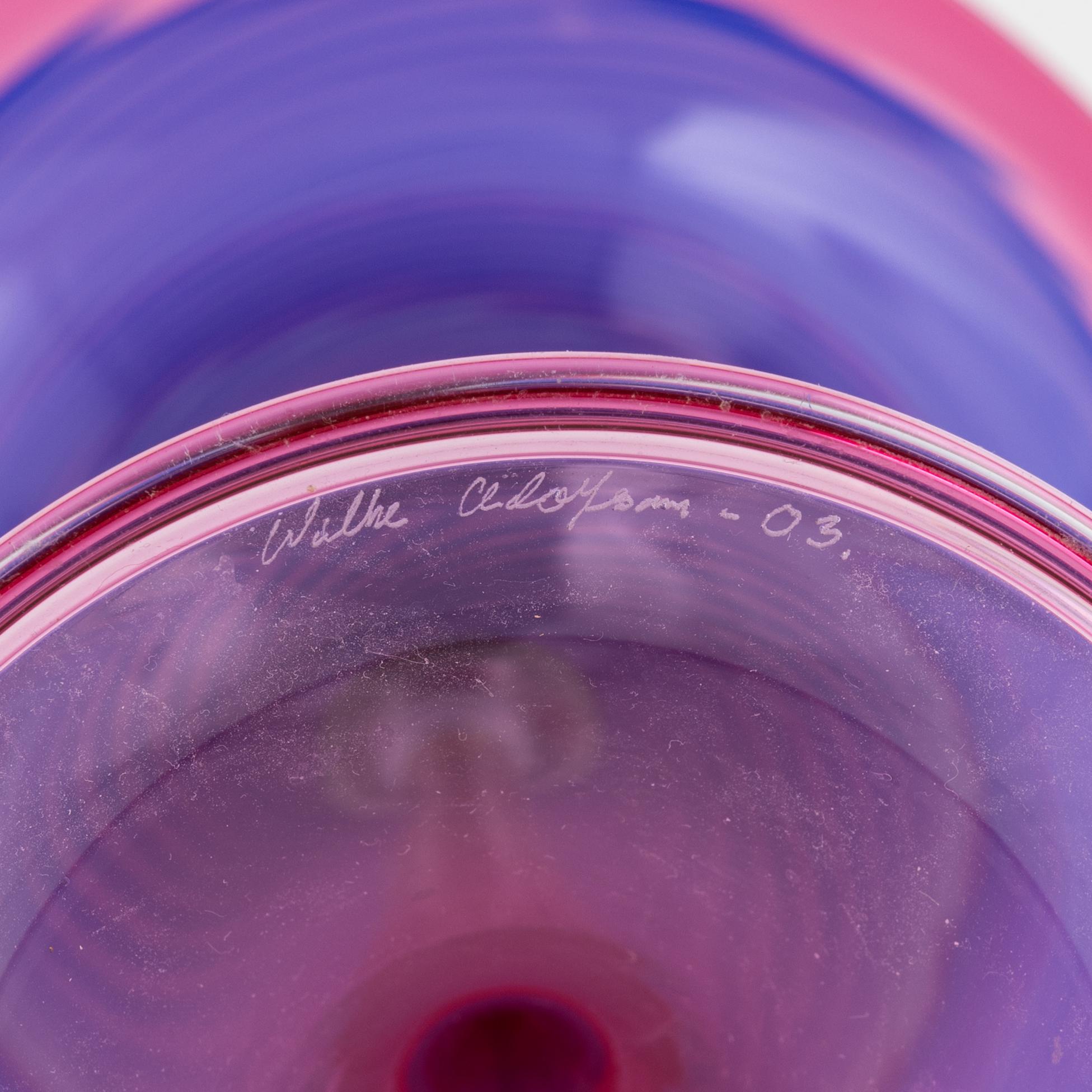 Wilke Adolfsson, pokalglas, signerad och daterad -03.