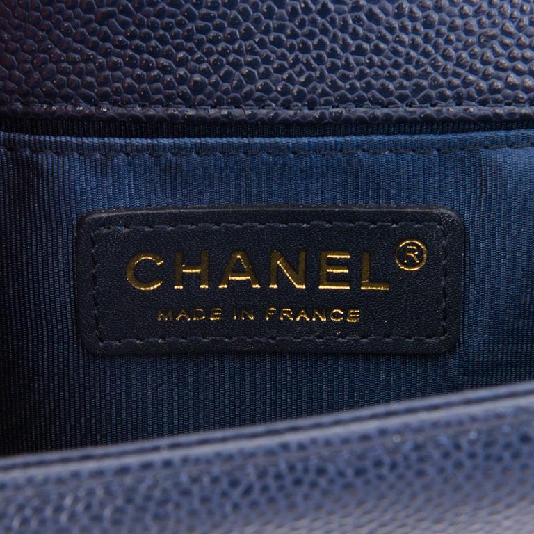 CHANEL Blue Caviar Small Boy Bag.