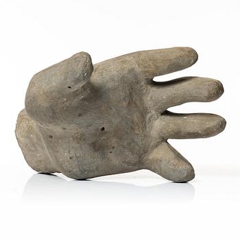 Allan Ebeling, a ceramic sculpture of a hand.