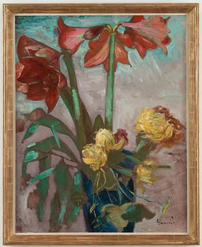 Isaac Grünewald, Stilleben med amaryllis.