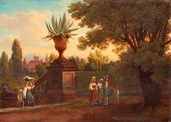 Gustaf Wilhelm Palm, "Vue från Villa Conti vid Rom" (View from Villa Conti outside Rome).