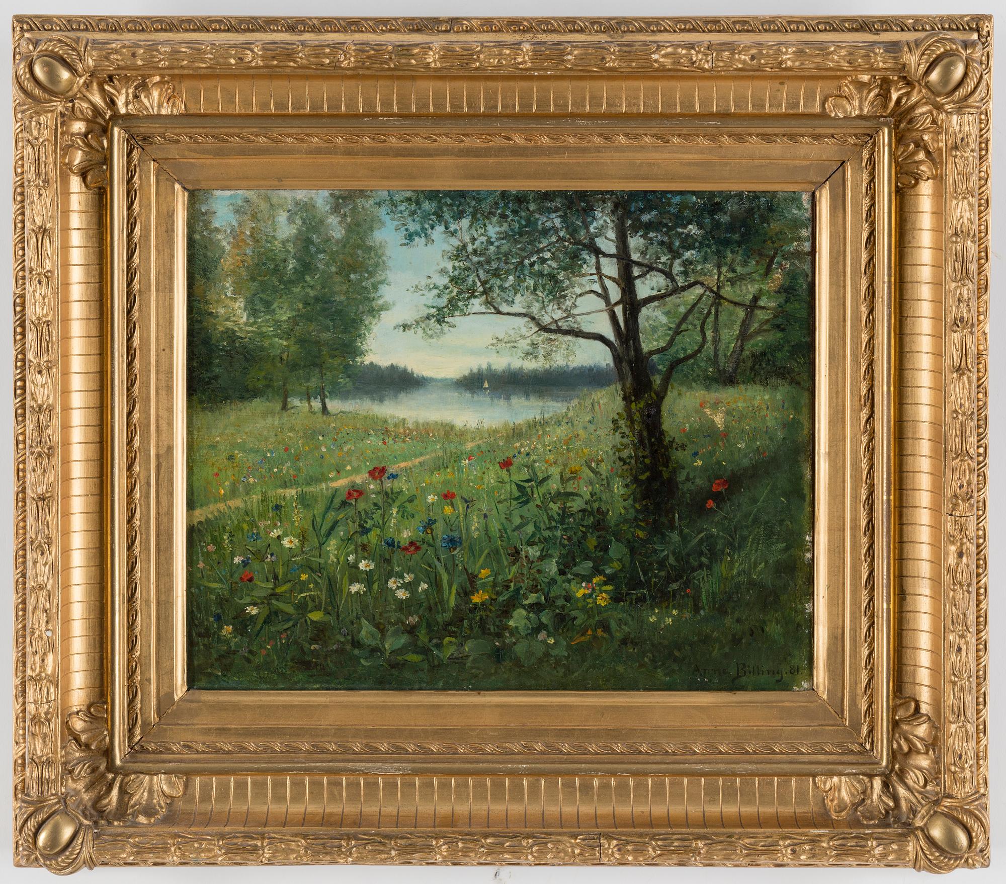 ANNA BILLING, oil on canvas, signedand dated -81.