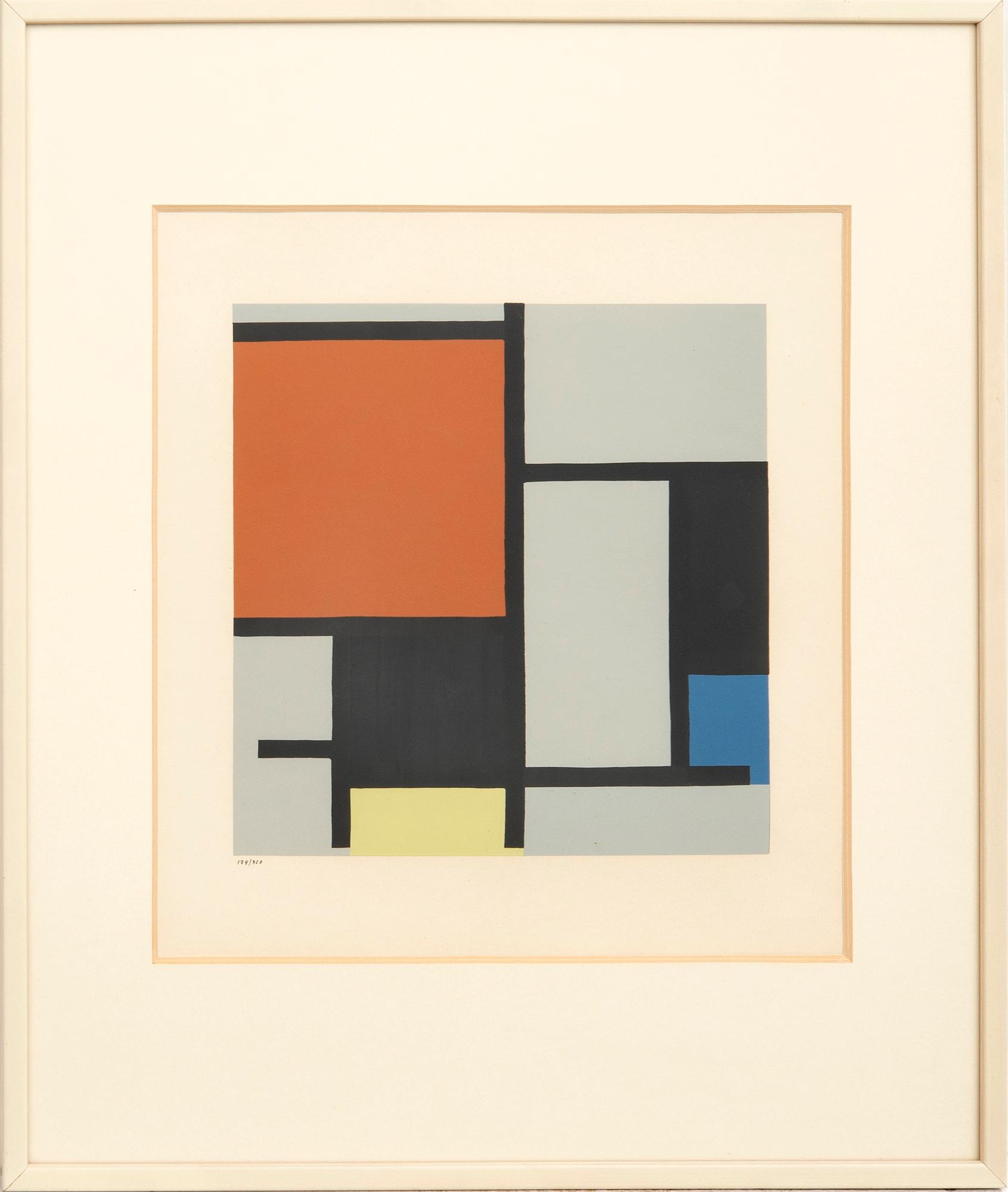 Piet Mondrian, serigrafi numrerad 174/300.
