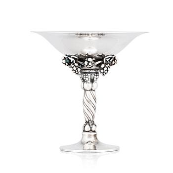 Johan Rohde, skål på fot, Firma Georg Jensen, Köpenhamn efter 1945, design nr 263A, sterling.