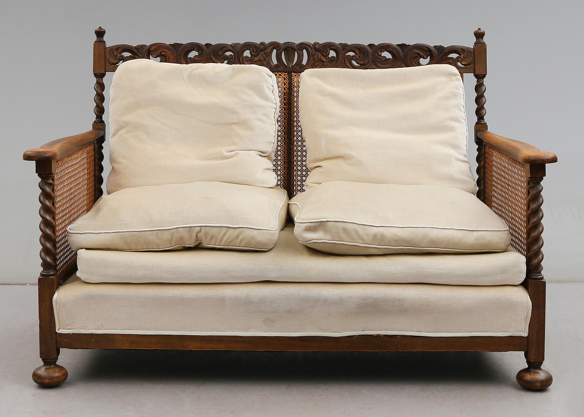 SOFFA, barockstil, omkring år 1900.