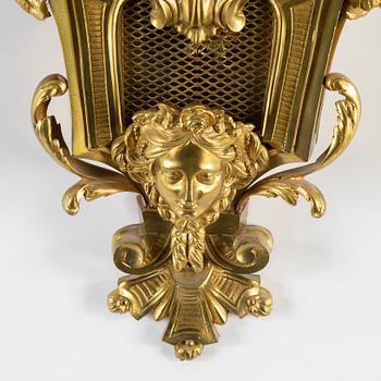 A French bronze wall clock, second half of the 19th century.