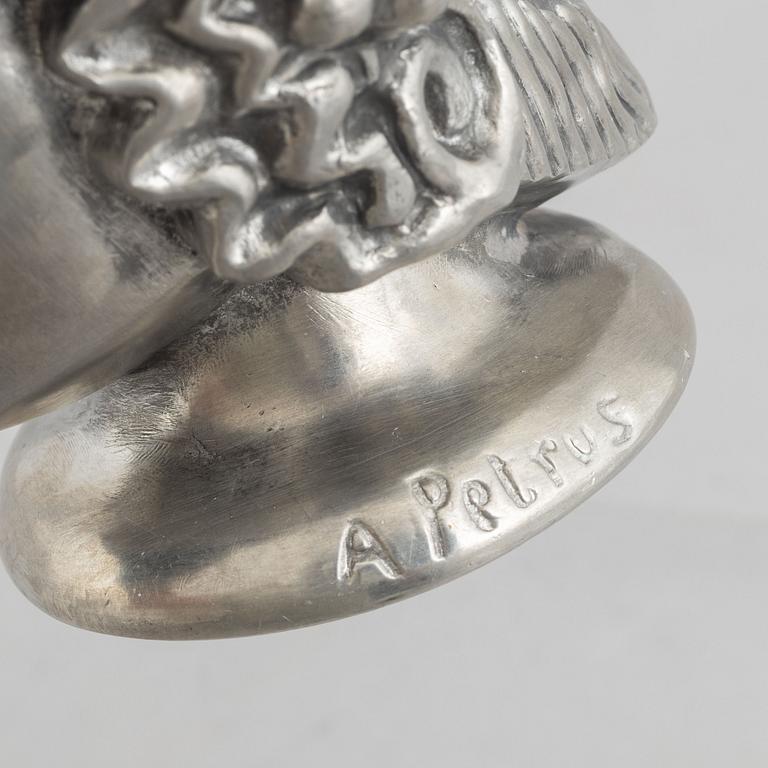 Anna Petrus, a pewter vase, 'Janushuvud', Firma Svenskt Tenn, Stockholm 1974.