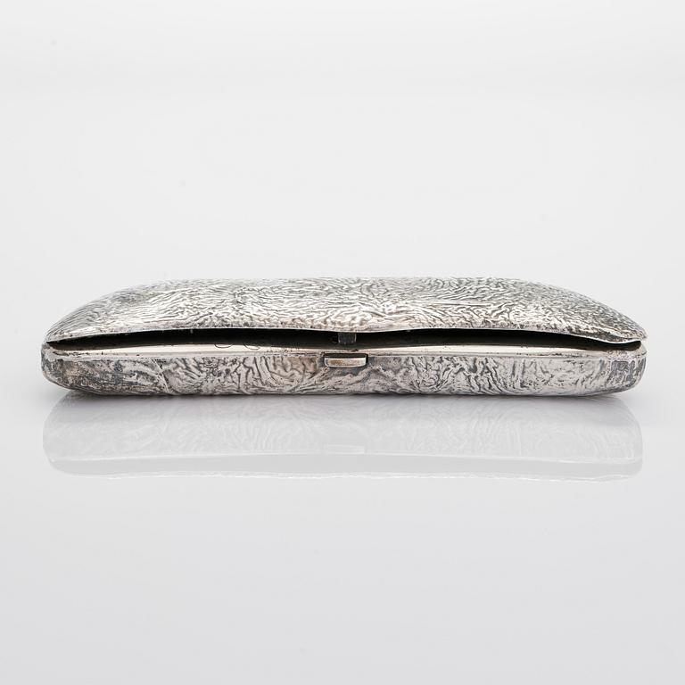 A silver cigar box and glasses case, Norway and Finland, first half and mid-20th century.