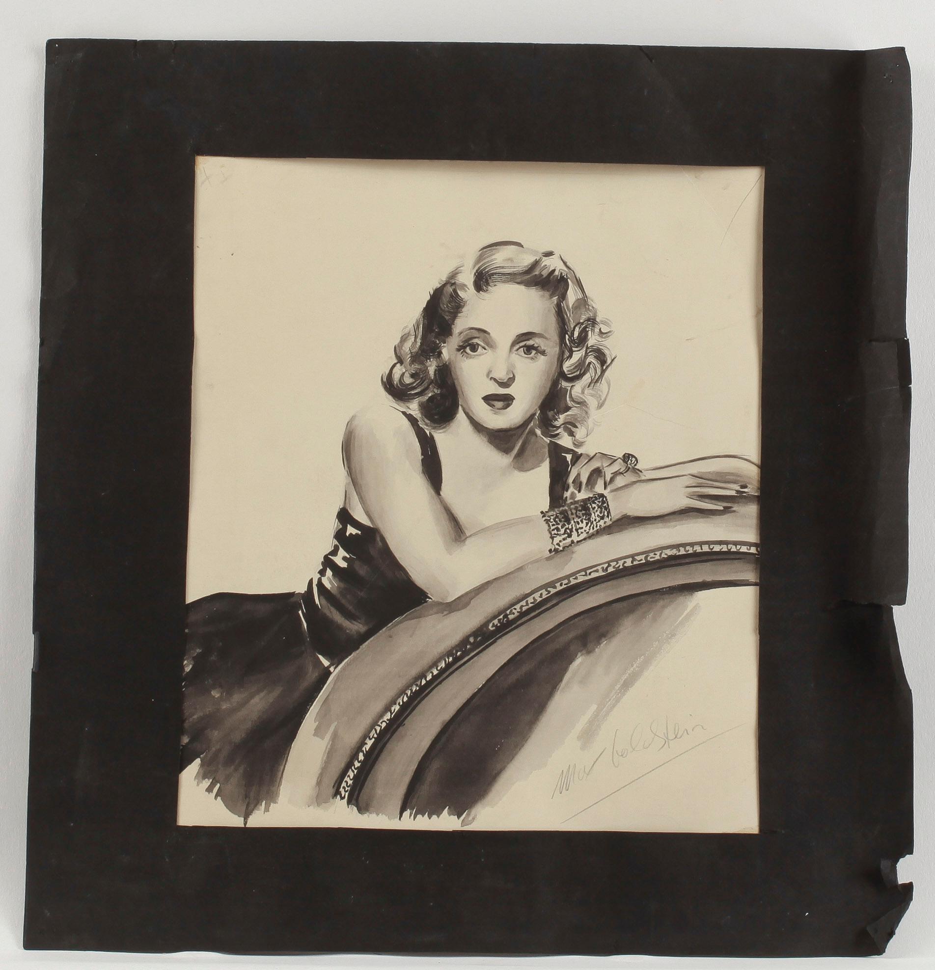 MAX GOLDSTEIN (MAGO) dräktskisser, kostymteckningar, blyertsskisser, fotografier, ca 40 st, vissa daterade o signerade.