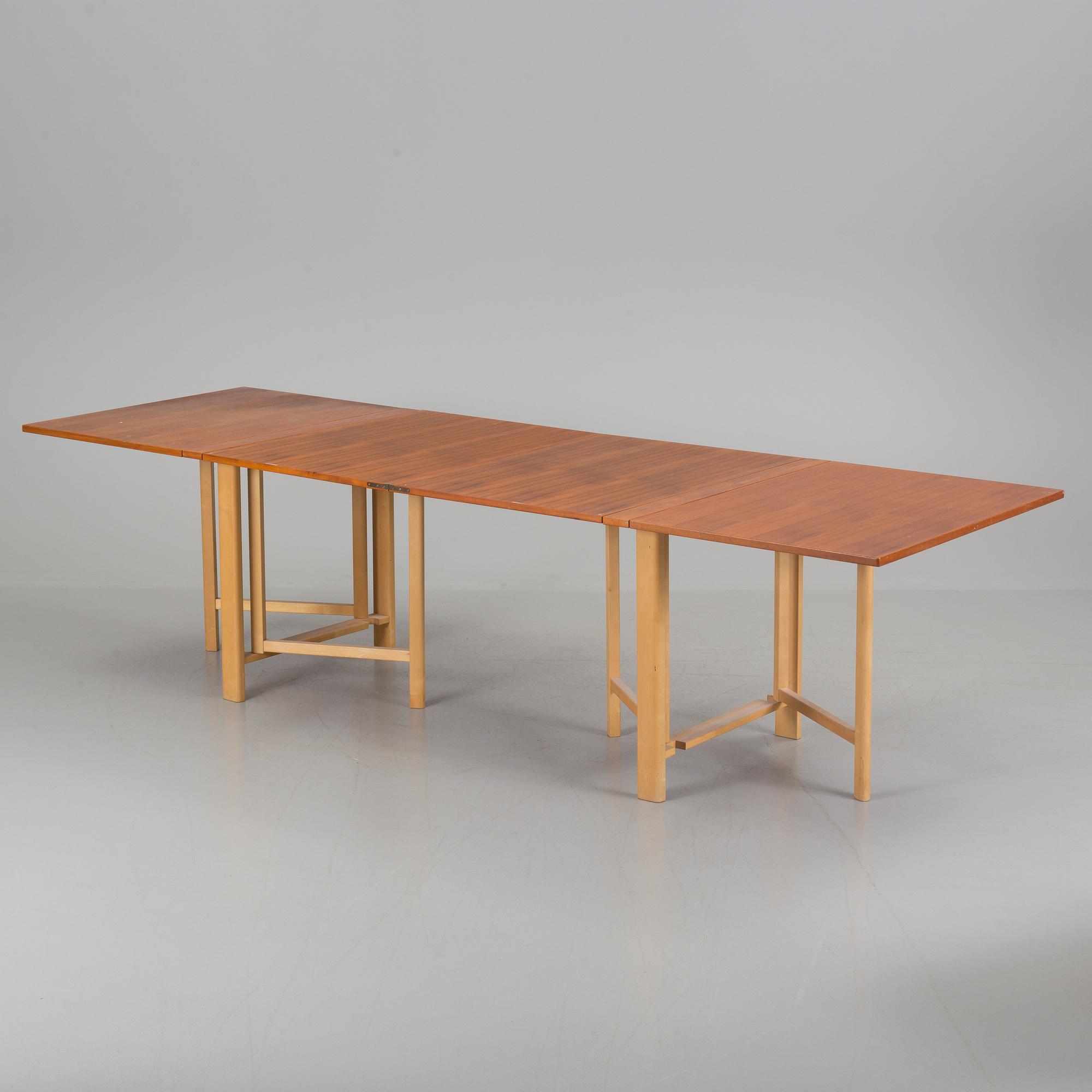 BRUNO MATHSSON, a teak gate leg table 'Maria flap' from Mathsson International, Väsnamo, 1965.