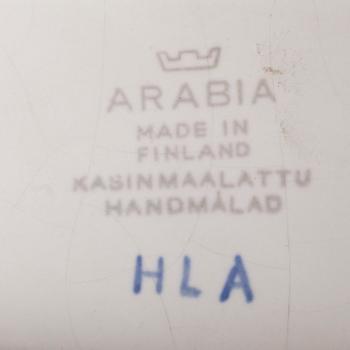 VÄGGTAVLA, keramik, märkt HLA, handmålad Arabia.