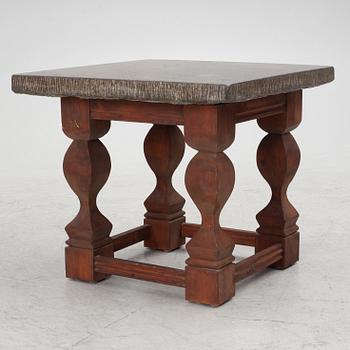 A Baroque style side table, late 20th Century with older top.