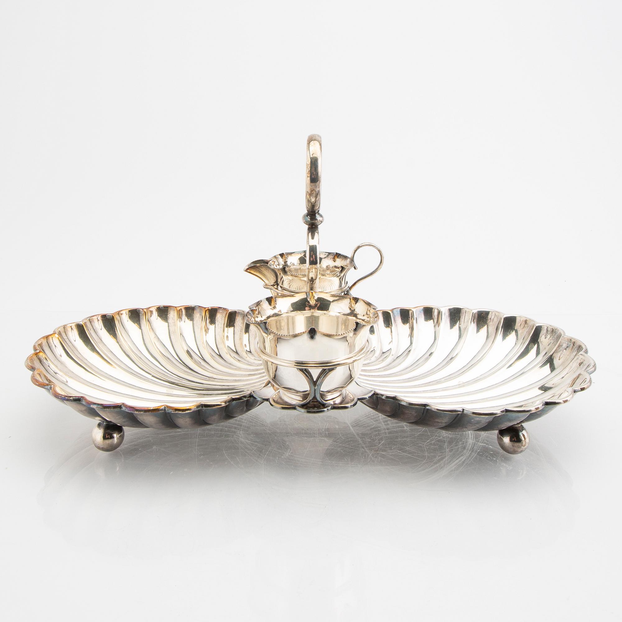 A set of four epns serving dishes first half of the 20th century.