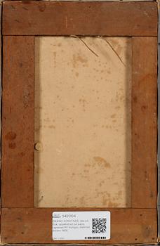 OKÄND KONSTNÄR, olja på duk, uppklistrad på papp, signerad MF Kangas, daterad Boden 1908.