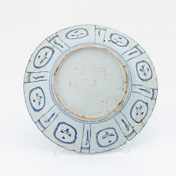 A blue and white dish, Mingdynasty, Wanli (1572-1620).