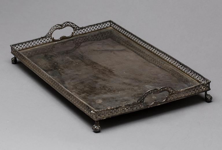 A SILVER WAITER, HOLLAND, 19TH CENTURY.