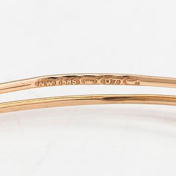 A 14K gold bangle with smoky quartz. Westerback, Helsinki, Finland 1957.