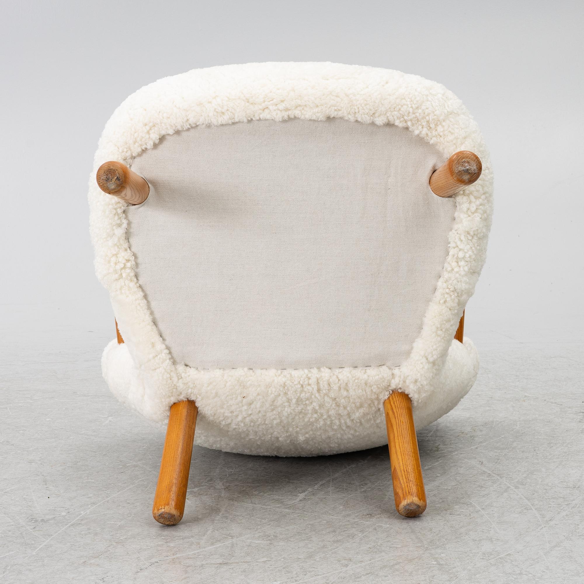 Scandinavian Modern, fåtölj, "Clam chair", 1940-50-tal.