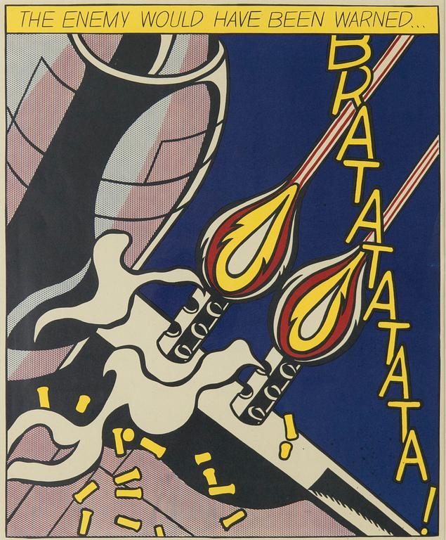 Roy Lichtenstein, jälkeen, Väriserigrafia, julisteet, 3 kpl, julkaisija Stedelijk Museum Amsterdam 1900-luvun jälkipuolisko.
