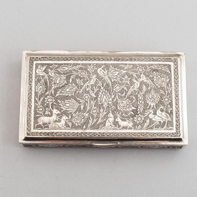 A silver box, probably Persia.