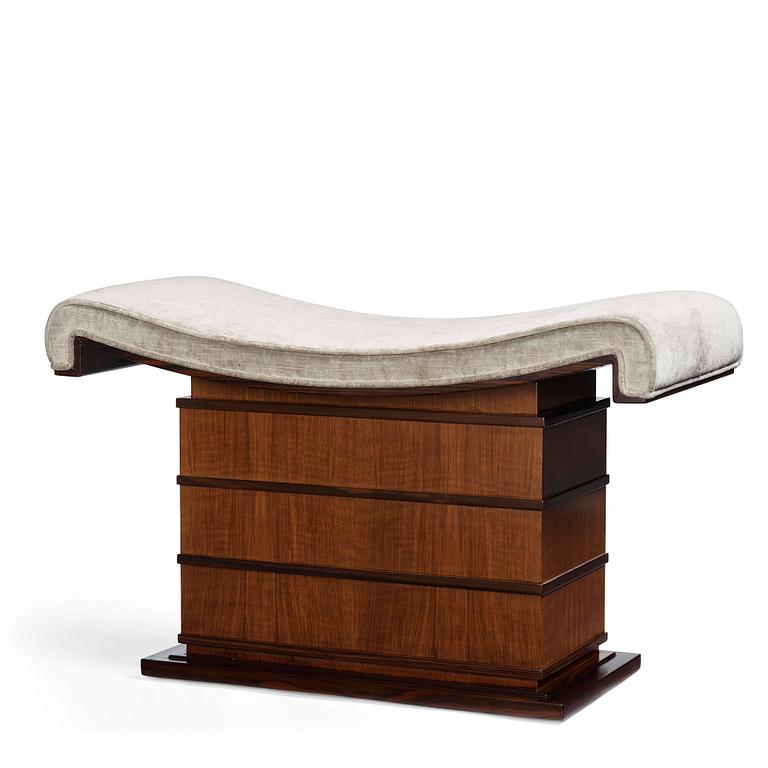 Axel Einar Hjorth, an ebony and walnut tabouret, Nordiska Kompaniet, Sweden May 12th 1928 for the World's Fair in Barcelona 1929.