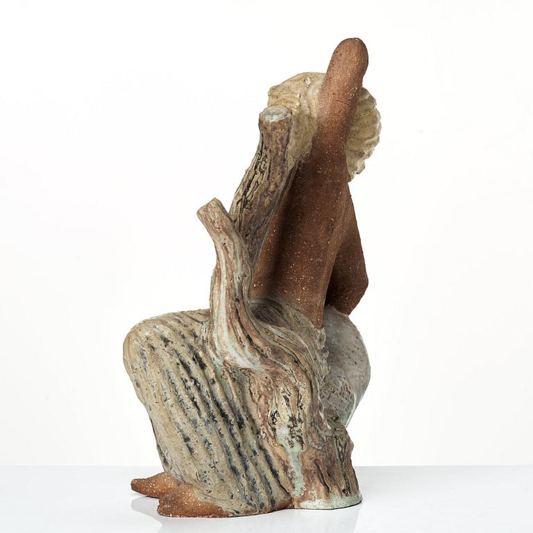 Stig Lindberg, skulptur, "Leda och Svanen", Gustavsbergs studio 1940-tal.