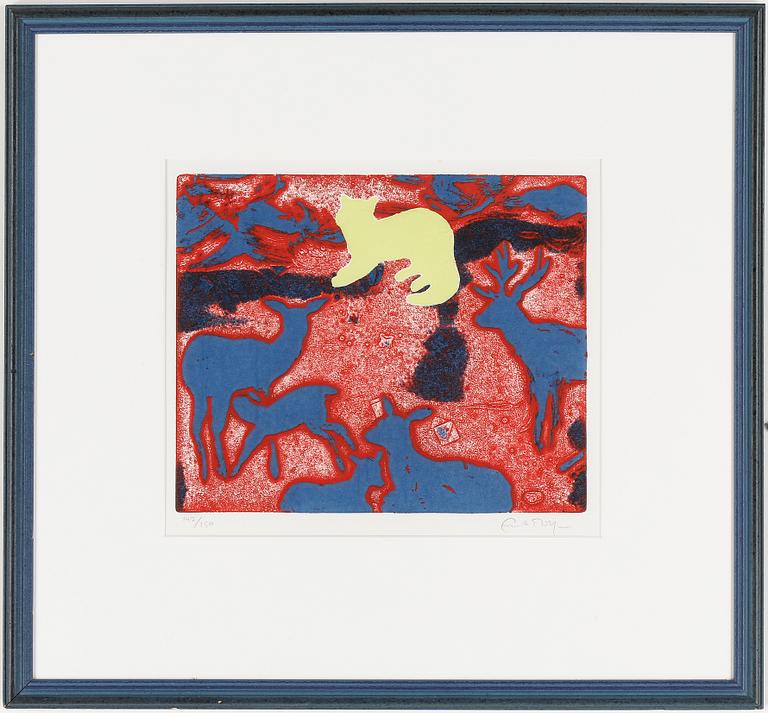 ERNST BILLGREN, färglitografi, signerad  och numrerad 142/150.