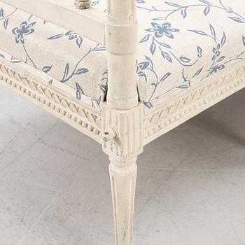 A Gustavian style painted sofa, 19th Century.