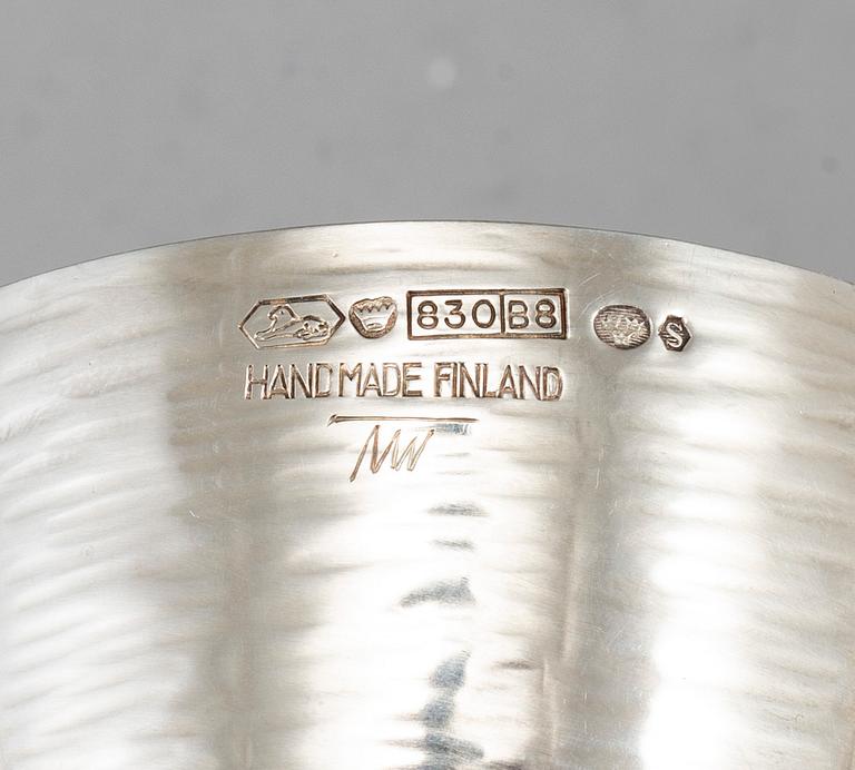 TAPIO WIRKKALA, scoop and goblet, silver 1979 and 1989.