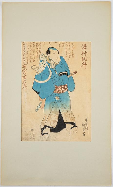 Utagawa Kunisada, färgträsnitt, Japan.