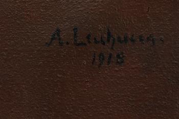 ADELAIDE LEUHUSEN, ett par, olja på duk, sign o dat 1918.